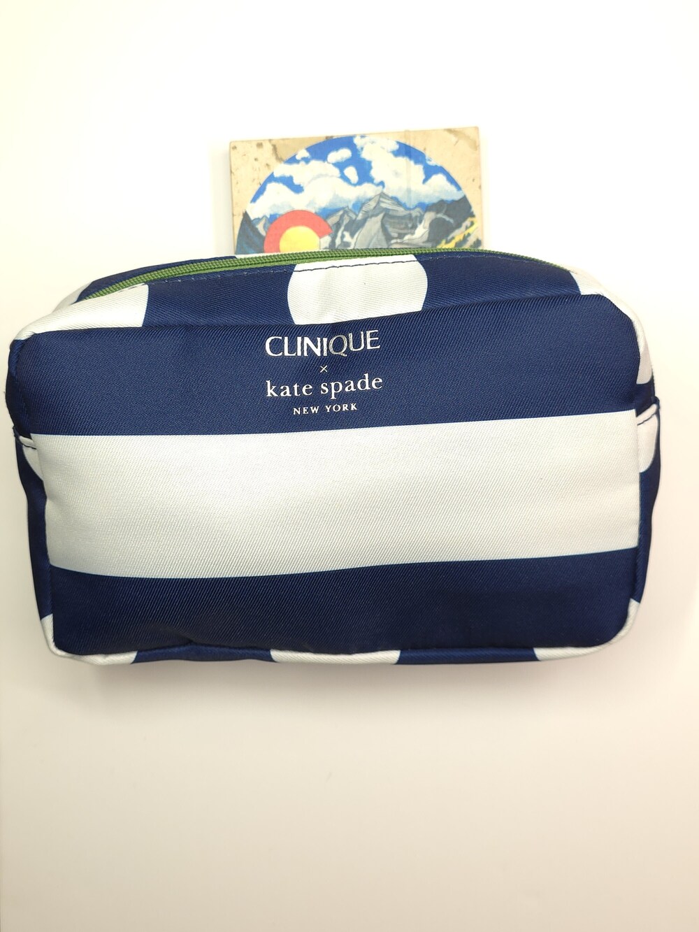 Clinique x kate spade new york Cosmetic Bag - Navy Stripe & Polka Dot